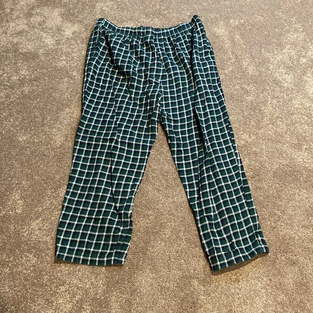Nautica Green Plaid Pajama Pants Lounge Sleepwear Drawstring SIZE XL